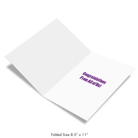 NobleWorks Big High Five - Congratulations from Us Card with Envelope (Letterhead 8.5 x 11 Inch) - Much Praise J3223CGG-US