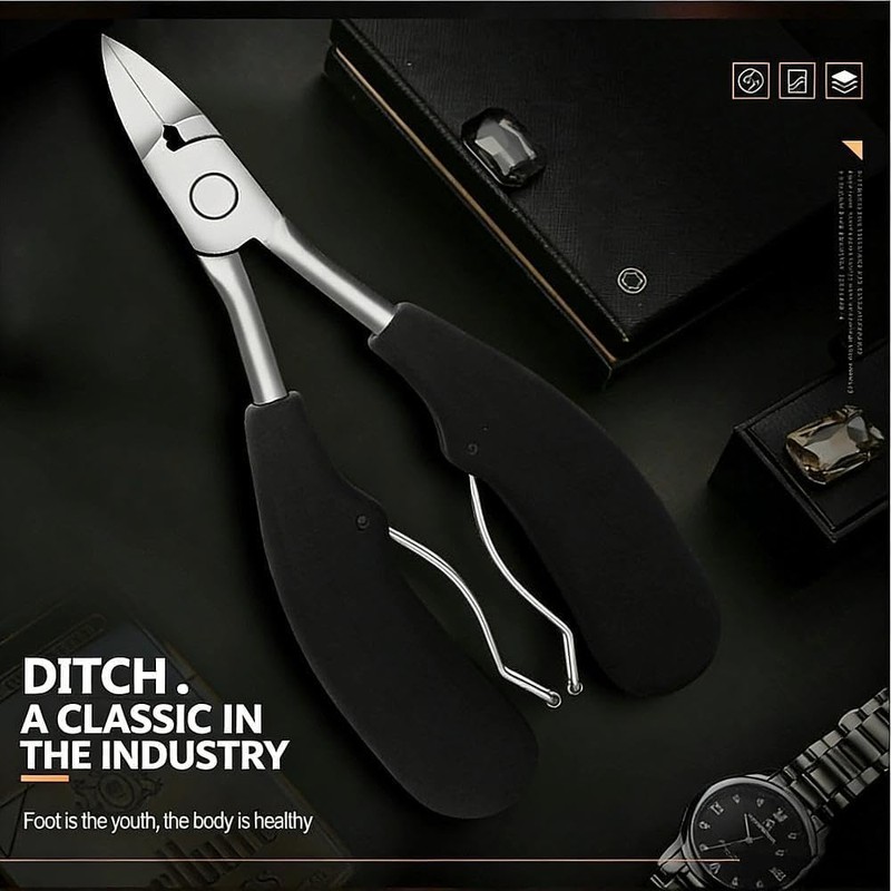AYZDJ Professional Stainless Steel Ingrown Toenail Clippers - Curved Tip