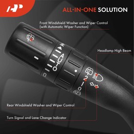 A-Premium Turn Signal Switch, Headlight Dimmer, Windshield Wiper Washer Multifunction Switch Lever Compatible with Ford Flex 2015-2019, Expedition 2015 & 2017, with Automatic Wiper