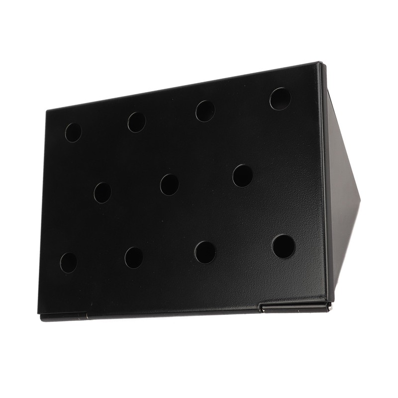 Smoker Box Black V Shape Stainless Steel Anti Stick Large