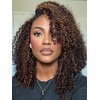 Curlyme Ombre 2/30 Color Kinky Curly Half Wig Human Hair