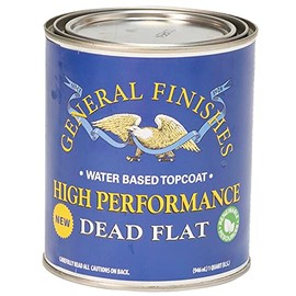 General Finishes High Performance Water Based Topcoat, 1 Quart, Dead Flat
