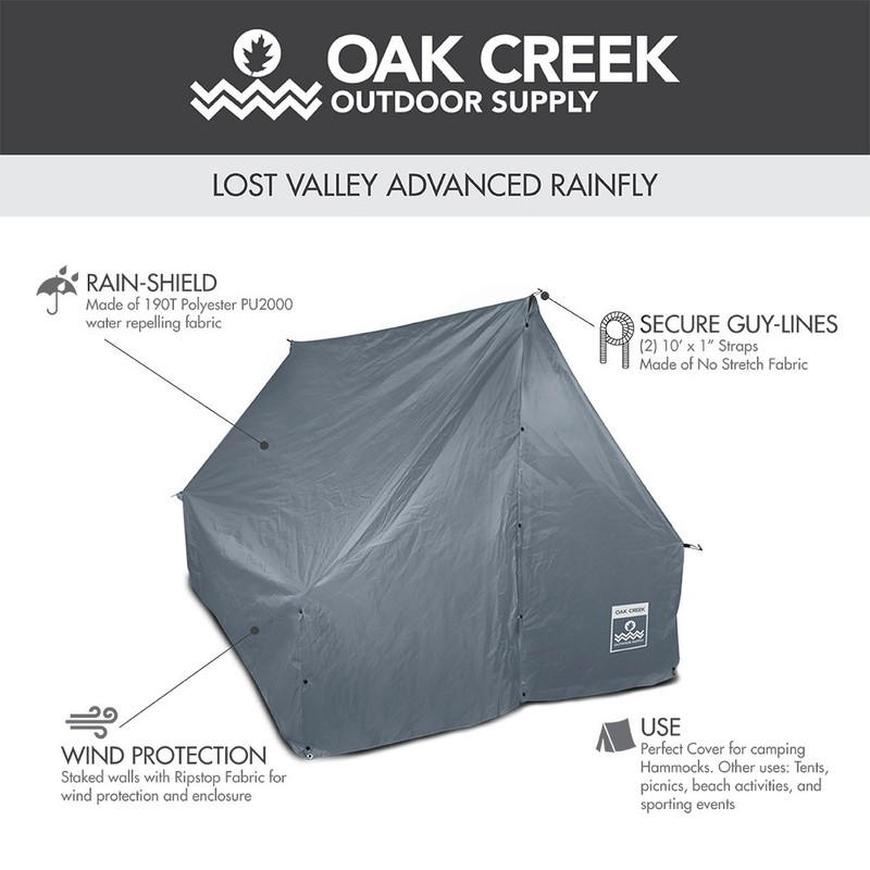 Oak Creek Advanced Hammock Rain Fly. 110 Inch Multipurpose Rainfly