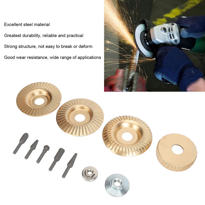 Wood Carving Disc Rotary File Set Angle Grinder Grinding Shaping