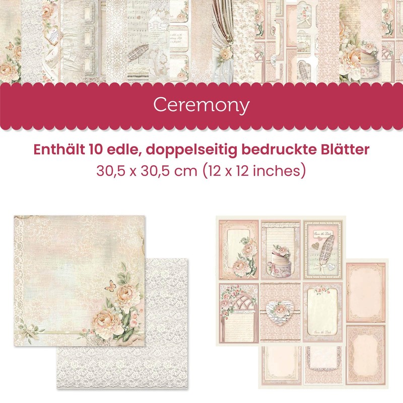 Stamperia Wedding Paper Pad 30x30