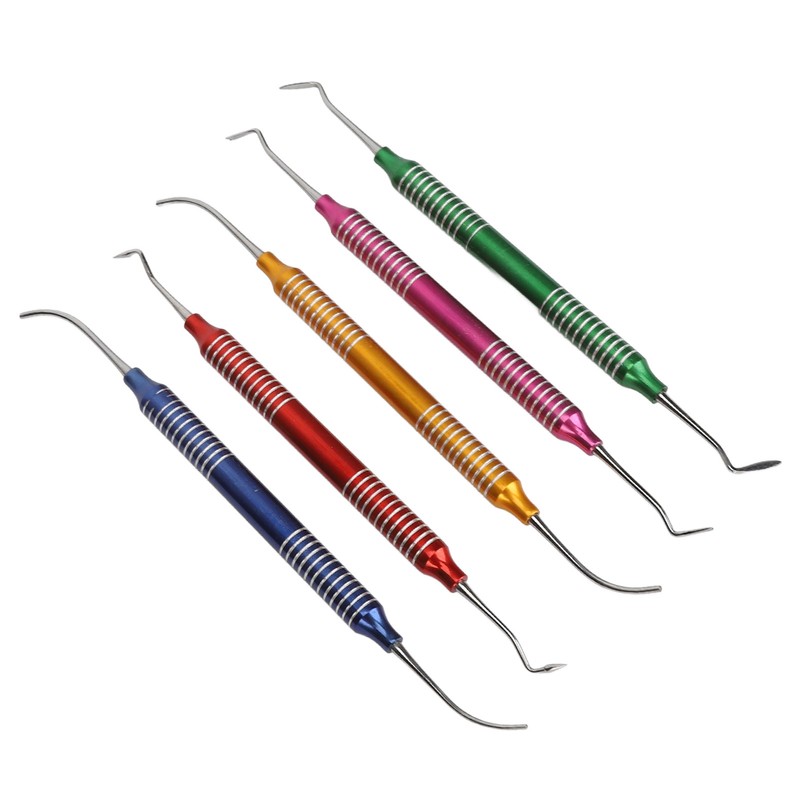 5Pcs Dental Gracey Curettes Curette Hand Scaler Universal Surgical Instrument