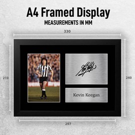 HWC Trading FR A4 Kevin Keegan Newcastle Utd Gifts Printed Signed Autograph Picture for Fans and Supporters - A4 Framed