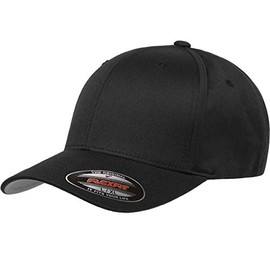 Flexfit Wooly Combed Hat 6277 with Nosweat Hat Liner (L/XL (7 1/8” - 7 5/8”), Black)