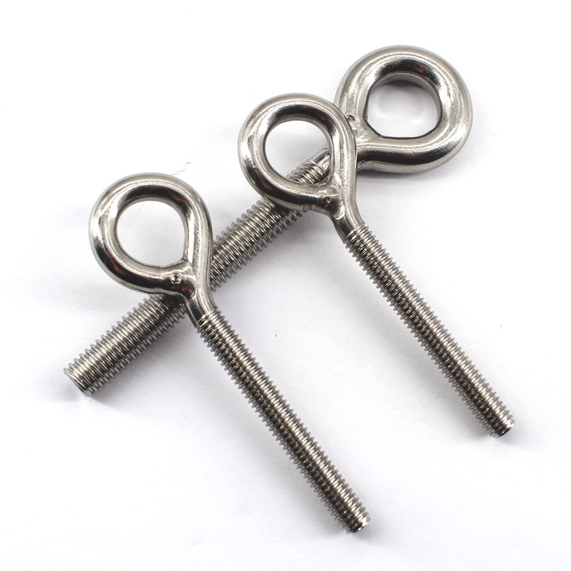 2Pcs Stainless Steel M16 Eye Bolt Long Shank Threaded Rod