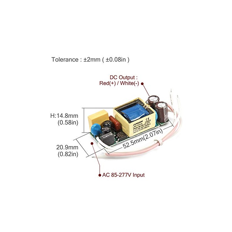 Constant Current LED Driver PCB - K) 600 mA (Constant)