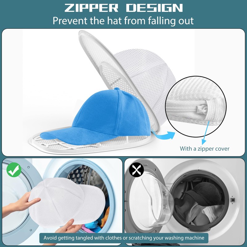 Eiito Hat Washer for Washing Machine,Hat Cleaner for Baseball Caps