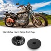 ACROPIX Motorcycle Handlebar Grip Bar End Caps Universal 22mm Black