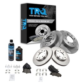 TRQ Front and Rear Brake Pad & Rotor Kit Brake Chemical Kit Brake Pads Brake Rotor Ceramic Compatible with 2004-2009 Kia Spectra 2005-2009 Spectra5