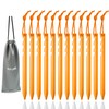 Aluminum Alloy Tent Stakes Pegs, 12-Pack Aluminum Ground Pegs with