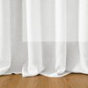 Melodieux White Linenlook Curtains Eyelet for Bedroom Living Room, 66