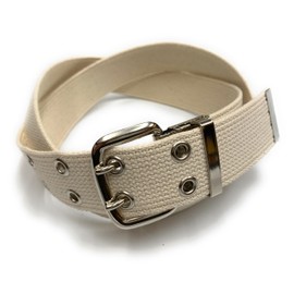 okuda-belt (Full Size Available) 1.6 inches (40 mm) Wide, Cotton, Stone, W-Pin, Double Pin Belt, Work Belt, Men's, Women's, Cloth Belt, Compatible with Catpos, Factory, Civil Engineering,