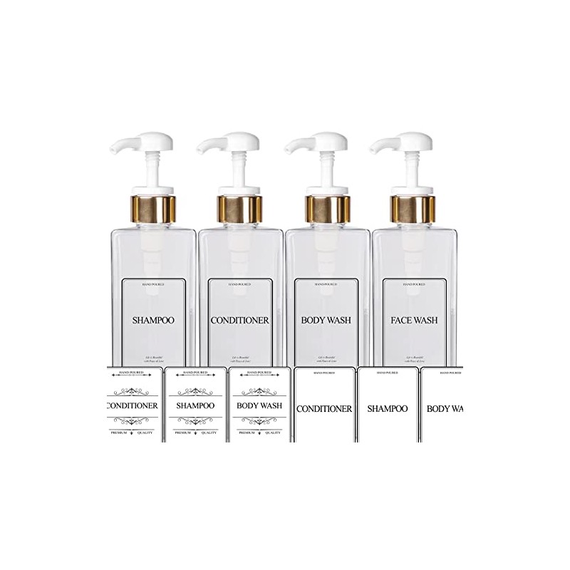 Square Shampoo Conditioner Shower Pump