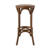 Linon Home Décor Tampa Walnut Backless Bar Stool,