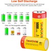 Tanatare Rechargeable C Batteries High Capacity 5000mAh 8 Pack NiMH