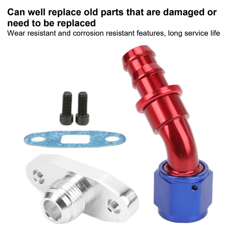 AN10 Turbo Oil Return Drain Flange 45 Degree Replacement for