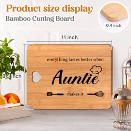 Auntie Birthday Gifts, Gifts for Auntie, Birthday Gifts for Auntie, Special Auntie Gifts from Niece/Nephew, Best Auntie Ever Gifts, Funny Gifts for Auntie, Bamoboo Cutting Board.