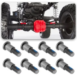 ECSiNG 12pcs Silver Hex Buttonhead Incision Kingpin Shoulder Screws M3 Axle Screw Compatible with Axial SCX10 AR44 Compatible with Capra F9 M3x4x10mm