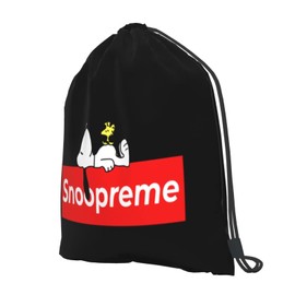 Snoopy Gym Sack, Knapsack, Drawstring Bag, Lightweight, Waterproof, Travel, Outdoor, Sports Gym, Gym Bag, Exercise Training, Unisex, Large Capacity Drawstring Bag, Backpack S, 14.2 x 16.9 inches (36 x