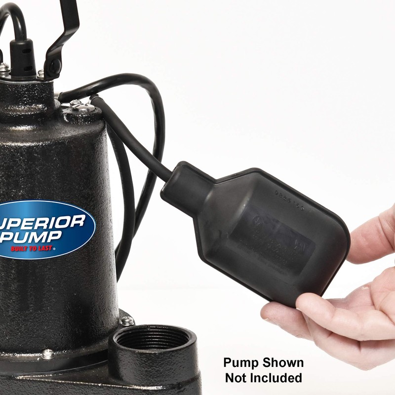 Superior Pump 92000 Tethered Float Switch , Black