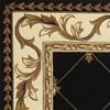 HomeRoots 2' X 3' Black Machine Woven Hand Carved Fleur
