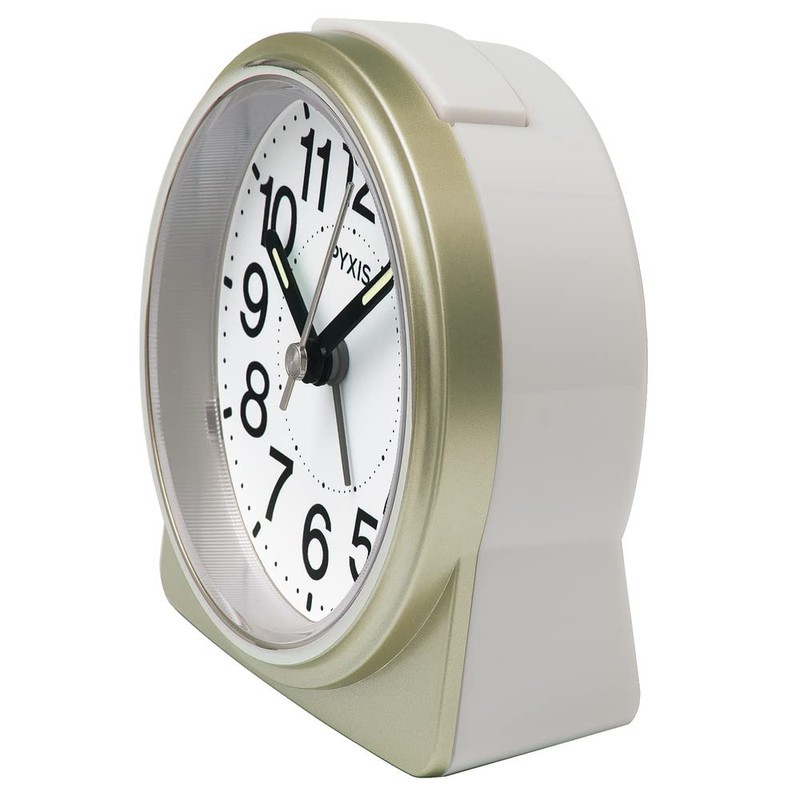 Seiko Clock Alarm Clock, Table Clock, Analog, Light Gold Pearl,