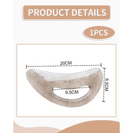 MOPZIJA 1 x Large Gua Sha Massager with Handle Gua Sha Stone Full Body Guasha Cellulite Massage Lymphatic Drainage Massager Removal of Fatigue for Legs, Back, Face, Neck, Muscles