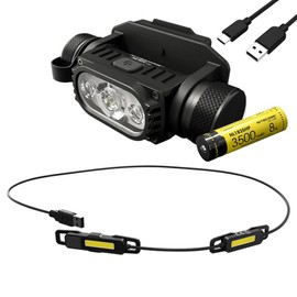 Jogging Companion : Nitecore HC65M V2 NVG Mountable Helmet Light -1750 Lumens w/Nitecore UT05 Waist light 400 Lumens
