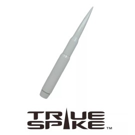 TRUE SPIKE BILLET 9" FAT BULLET ANTENNA WHITE FOR 07-20 CHEVY SILVERADO 1500