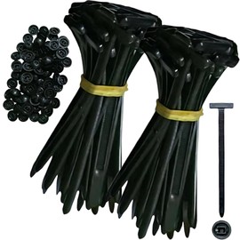 20pcs Black Nylon Cable Tie Buckle – Self-Locking Fasteners with Pin & Button, UV Resistant for Car Daily Fixing & Plastic Tie Applications(20)