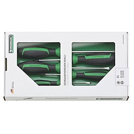 STAHLWILLE 4687 DRALL+ Screwdriver Set 5 Pieces for Slotted / Phillips Screws (PH) 2-Component Handle Made in Germany