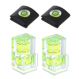PATIKIL Camera Level Hot Shoe Cover Set of 2 1 Axis Universal Level Hot Shoe Cover with 2 Dual Axis Bubble Levels