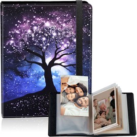 120 Pockets 4x6 Photo Album, Large Capacity Photo Album 4x6 Holds 120 Photos, Small PU Leather Cover Photo Albums for Baby Family Anniversary Wedding Pictures, Large Tree