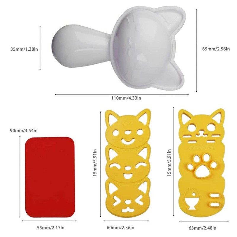 SEIWEI DIY Rice Ball Mold Sushi Roller Making Kit Bento