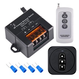 idealWIN Universal Wireless Winch Remote Control for Truck/ATV/SUV - 168ft Range Forward Reverse Switch, 5V-48V/10A DC, Compatible with Linear Actuators & Motors (Self-Locking/Momentary Modes)