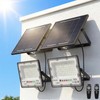 2-Pack 50W Solar Flood Light Outdoor Waterproof, 15000LM 6500K LED