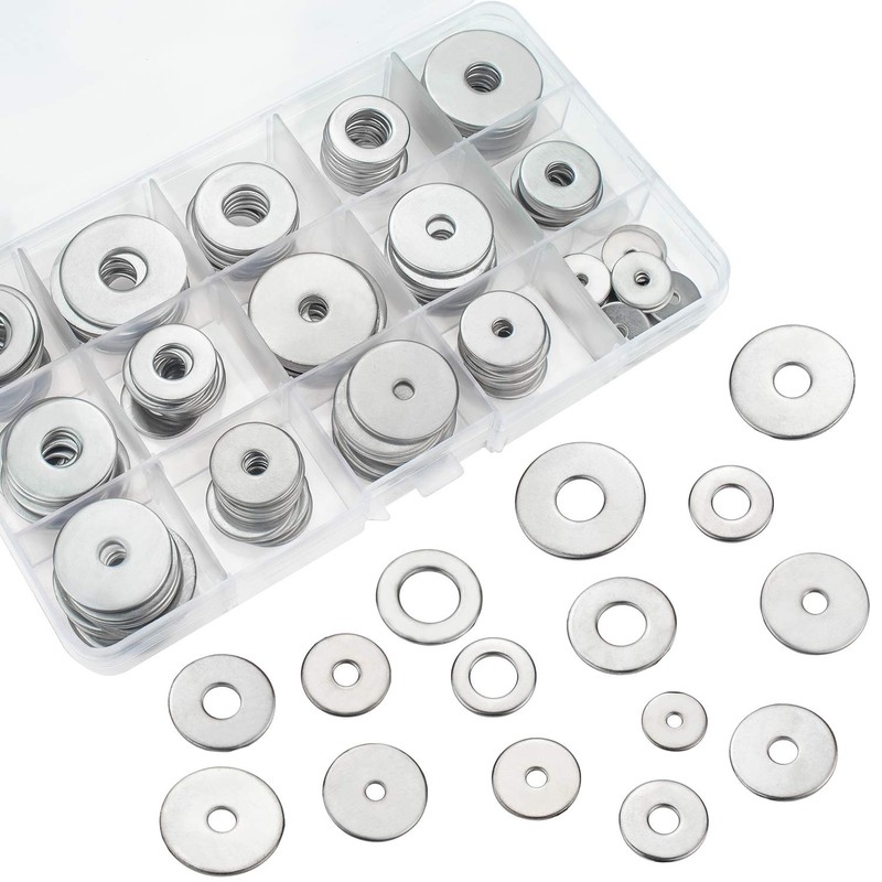 Sutemribor 304 Stainless Steel Large Fender Washer Assortment Kit 200