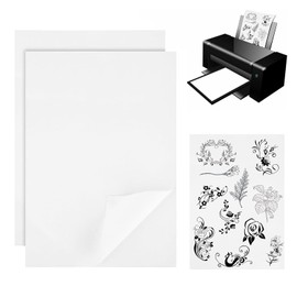 Water Soluble Embroidery Sheets A4 Paper 2 Sheets 8.3 x 11.7 inches (210 x 297 mm) Remove with Water for Embroidery, Draft Sheet Printable DIY Craft Supplies