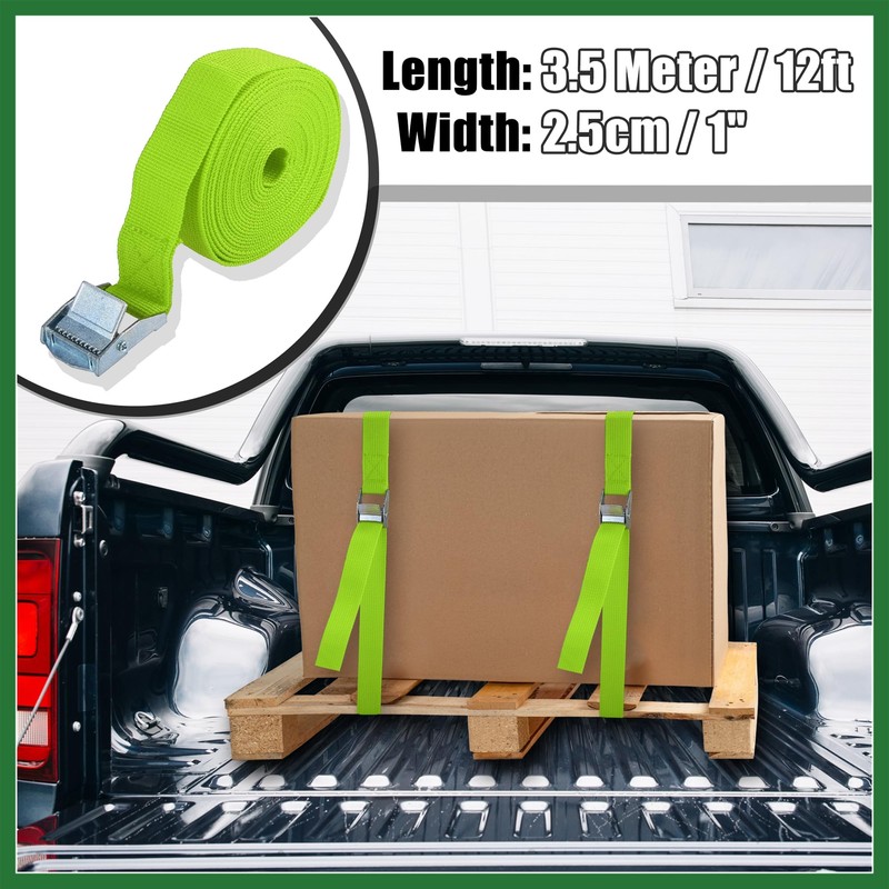 Motoforti 6pcs 1" x 12' Car Cargo Tie Down Straps