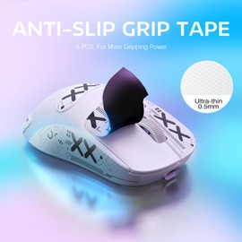 ATTACK SHARK X3 Lightweight Wireless Gaming Mouse with Tri-Mode 2.4G/USB-C Wired/Bluetooth,26K DPI, PAW3395 Optical Sensor,Kailh GM8.0 Switch,5 programmable Buttons for PC/Win/Mac(Purple+Stickers)