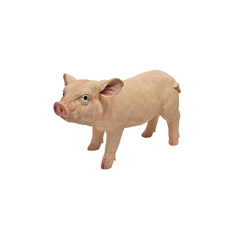Design Toscano Piggy Garden Statue Porker, Multicolored 6.5"Wx15.5"Dx8.5"H