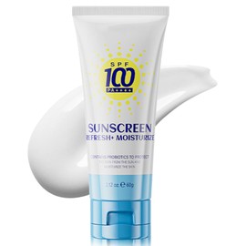 Centella Sunscreen SPF 100+, Sun Cream SPF 100 PA++++, Uvb/Uva High Protection Face Sunscreen, Factor 100 Suncream Prevent Sunburn, Water Sweat Resistant SPF Face Moisturiser Lightweight & Non-Greasy