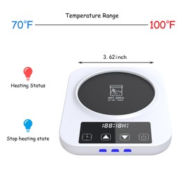 Sourdough Starter Warmer for Kitchen, Thermostat Control (70-100°F), Auto Warming On/Off, 12-Hour Timer, Brewing Fermentation Heat Pad for Home Baking - Sourdough Bread & Brewing Yogurt Kefir