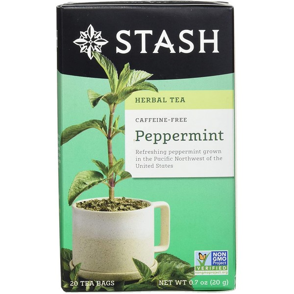 Stash Tea Peppermint Caffeine-Free Herbal Tea - 20 Tea Bags