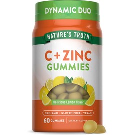 Nature's Truth Vitamin C Gummies with Zinc for Adults | 60 count | Immune Support | Vegan, Non GMO & Gluten Free Supplement