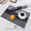 Placemats Set of 4 - Easy Clean Woven Vinyl Placemats